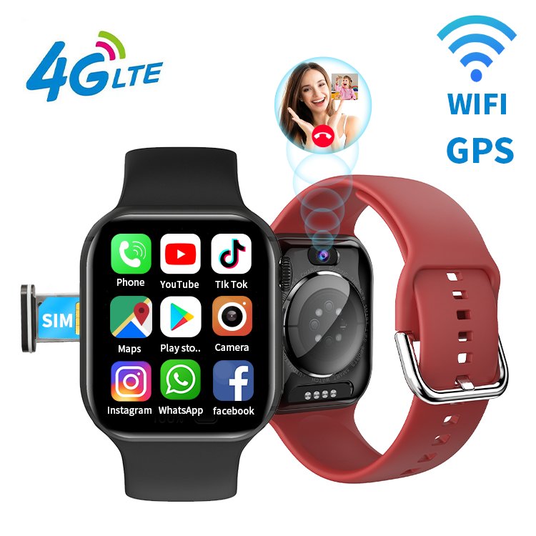 DM60 S8 Ultra 4G Smart Watch with Sim Card Support Android 8.1 and 2.02inch HD Screen Quad-Cord CPU Reloj Inteligente Montre